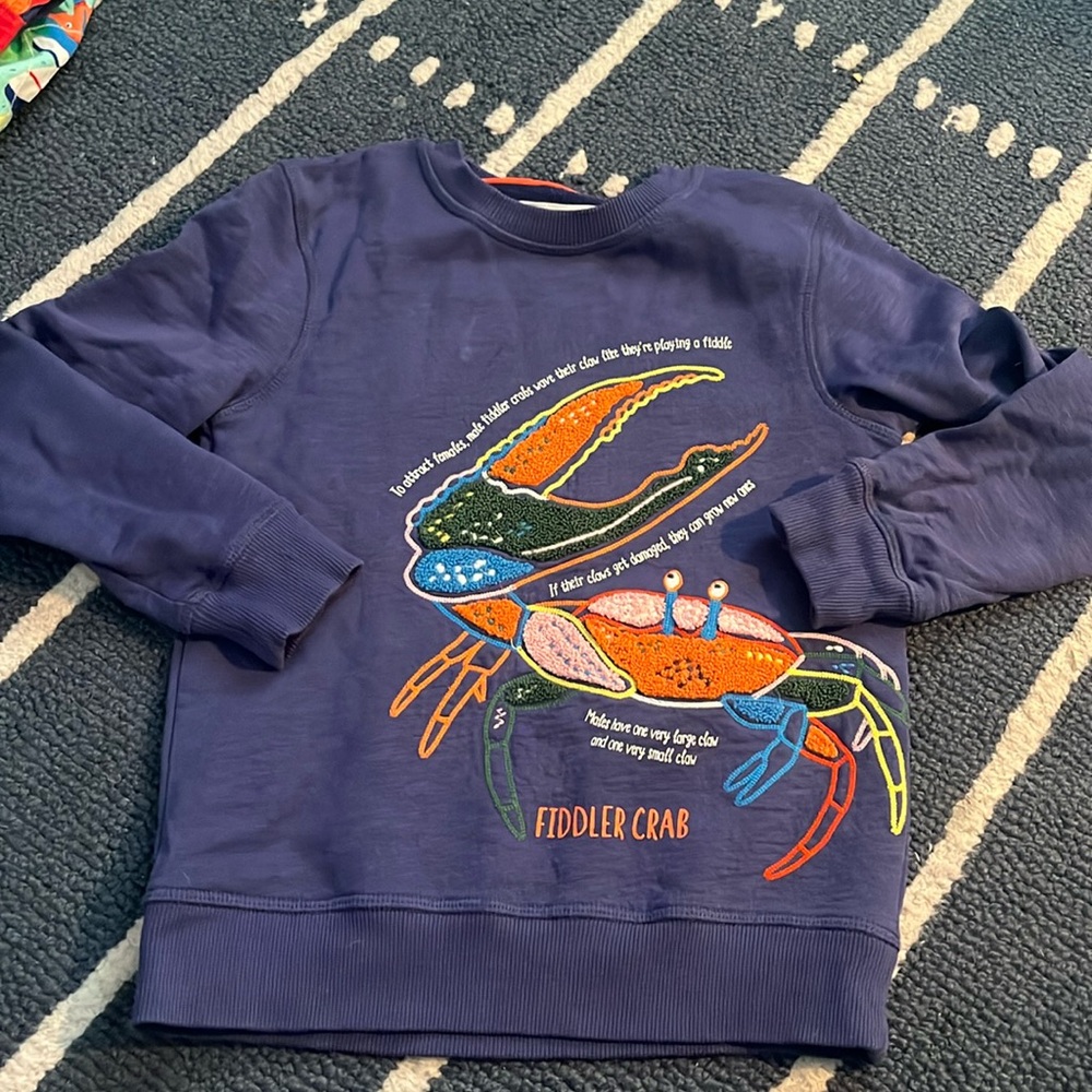 Mini Boden Crab Sweatshirt